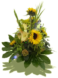 Trauer - Sonnenblumengesteck